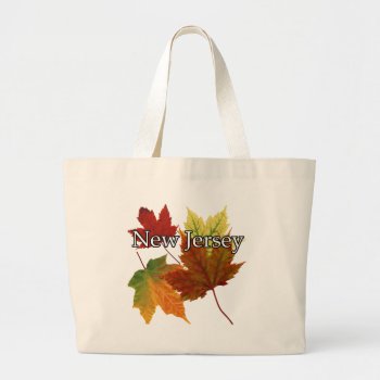 Autumn Leaves In New Jersey Large Tote Bag by pjwuebker at Zazzle