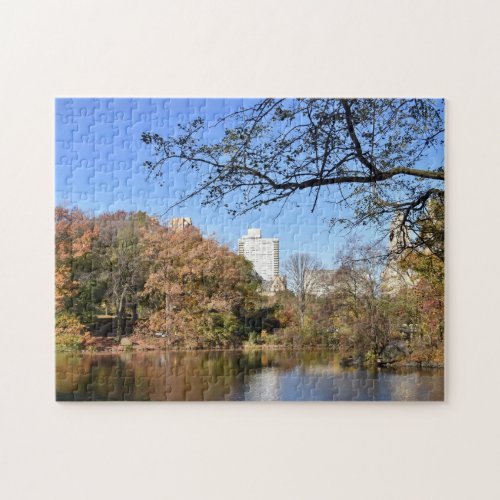 Autumn Leaves in New York City Central Park NYC Jigsaw Puzzle