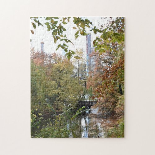 Autumn Leaves in New York City Central Park NYC Jigsaw Puzzle