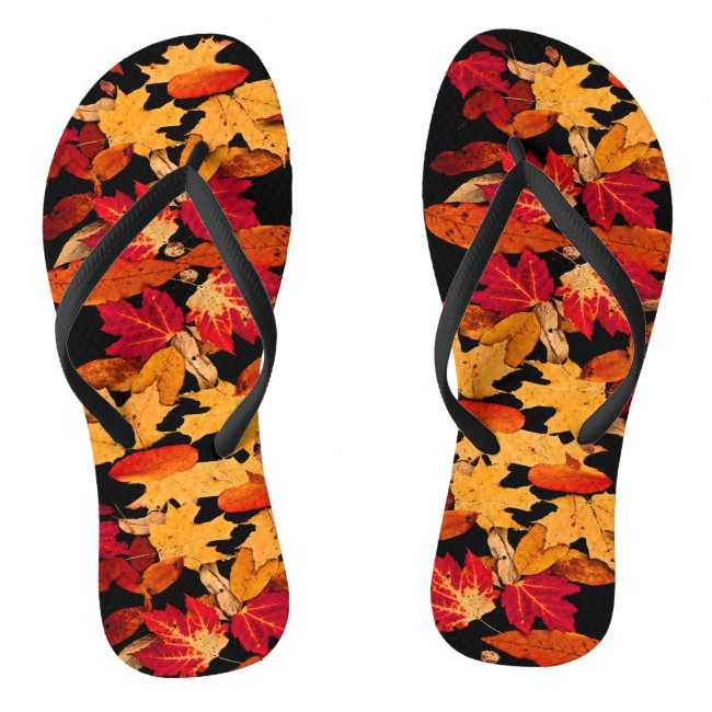 Autumn Leaves in Red Orange Yellow Brown