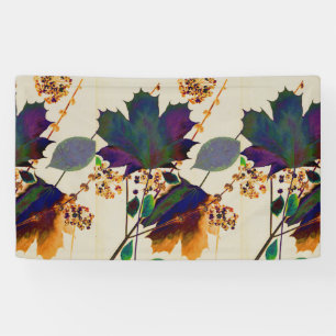 Autumn Leaves in Royal Colors Banner