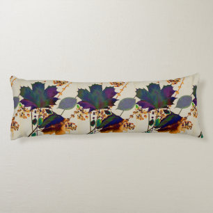Autumn Leaves in Royal Colors Body Pillow