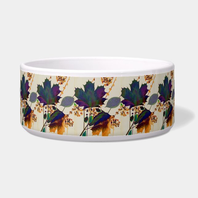Autumn Leaves in Royal Colors Bowl (Front)