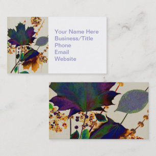 Autumn Leaves in Royal Colors Business Card
