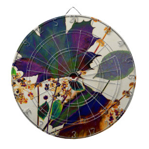 Autumn Leaves in Royal Colors Dartboard
