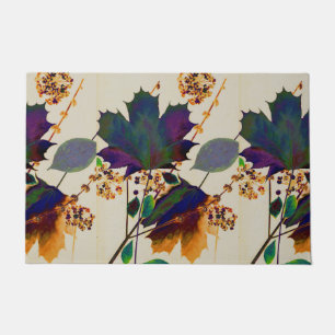 Autumn Leaves in Royal Colors Doormat
