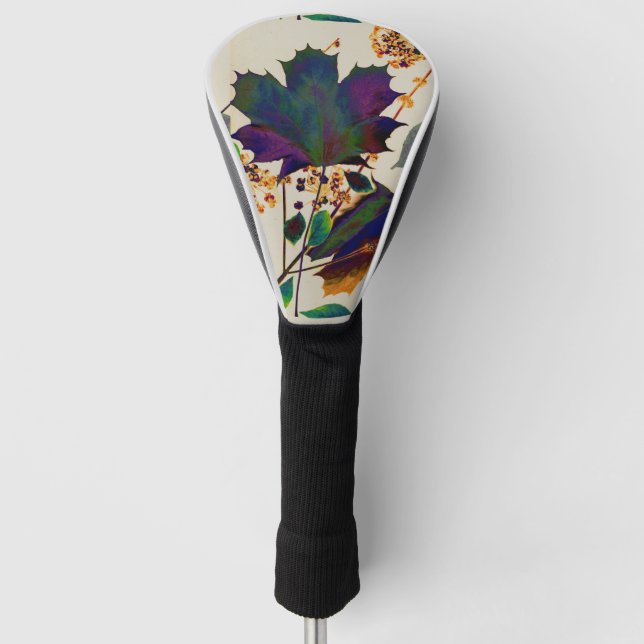 Autumn Leaves in Royal Colors Golf Head Cover (Front)