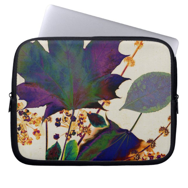 Autumn Leaves in Royal Colors Laptop Sleeve (Front)