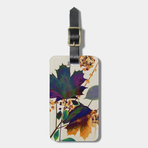 Autumn Leaves in Royal Colors Luggage Tag