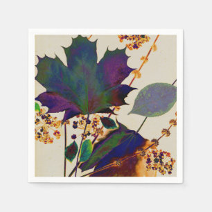 Autumn Leaves in Royal Colors Napkins
