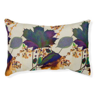 Autumn Leaves in Royal Colors Pet Bed
