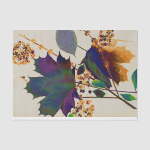 Autumn Leaves in Royal Colors Tissue Paper