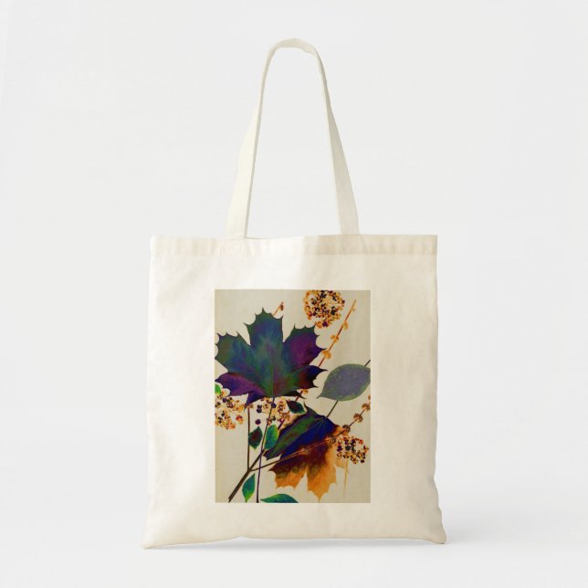 Autumn Leaves in Royal Colors Tote Bag (Front)
