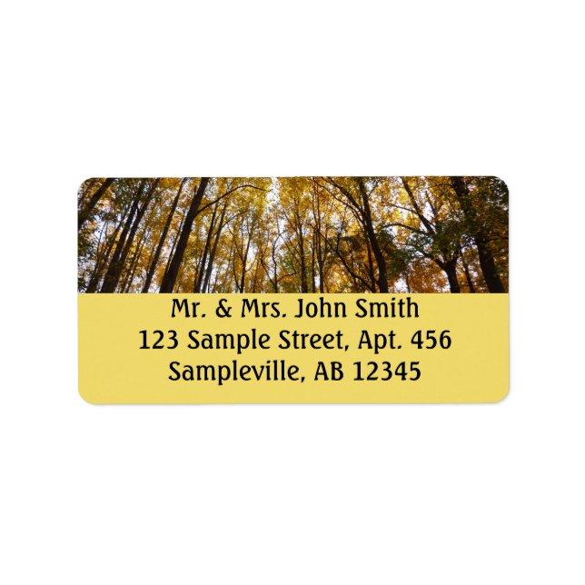 Autumn Leaves in the Morning Maryland Nature Label (Front)