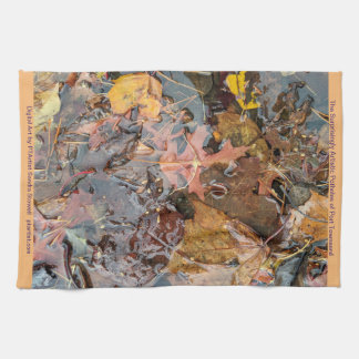 Autumn Leaves in the Rain Kitchen Towel