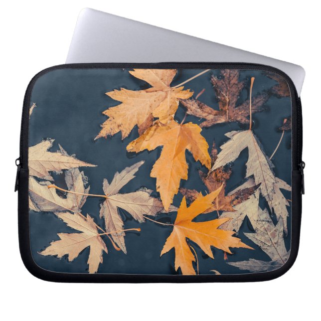 Autumn Leaves in Water Laptop Sleeve (Front)