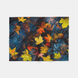 Autumn Leaves In Water Scene Fleece Blanket at Zazzle