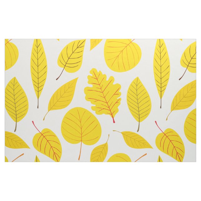 Autumn leaves in yellow fabric (Fat Quarter)