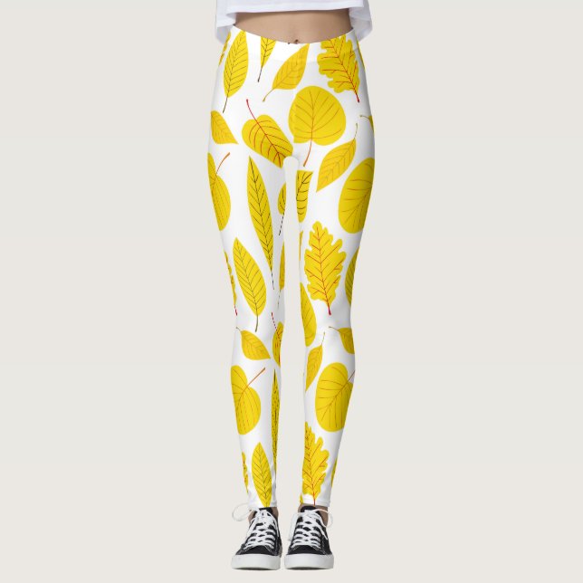 Autumn leaves in yellow leggings (Front)