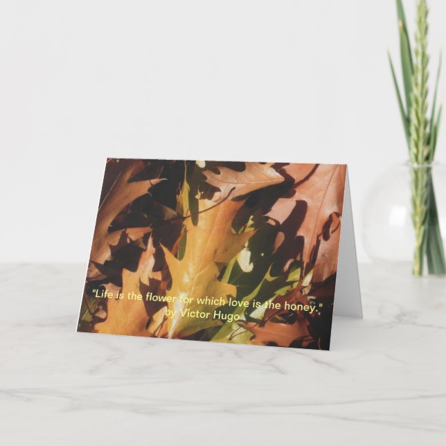 Autumn Leaves Inspirational Greeting Card (Front)