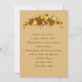 Autumn Leaves Invitation by StarStock at Zazzle