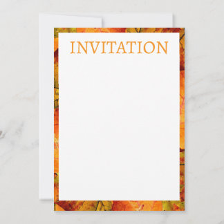 Autumn Leaves Invitation Card.
