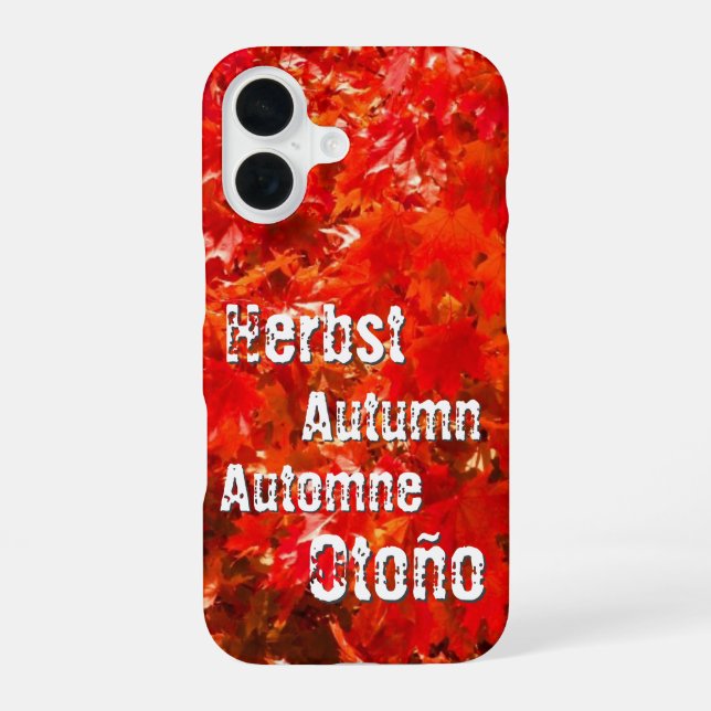 Autumn leaves iphone case (Back)