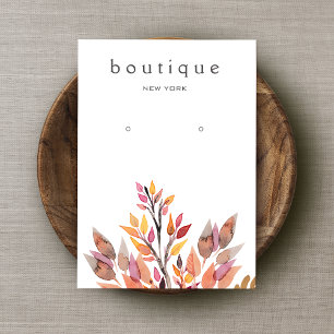 Autumn Leaves Jewelry Earring Display Card