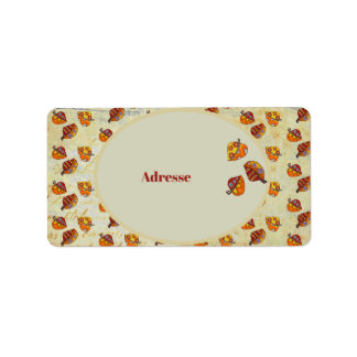 autumn leaves label