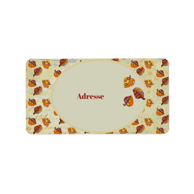 autumn leaves label (Front)