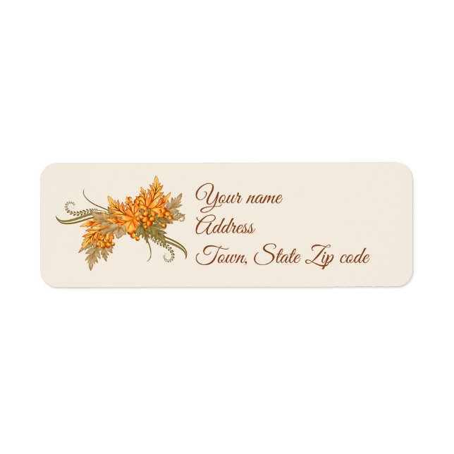 Autumn Leaves Label (Front)