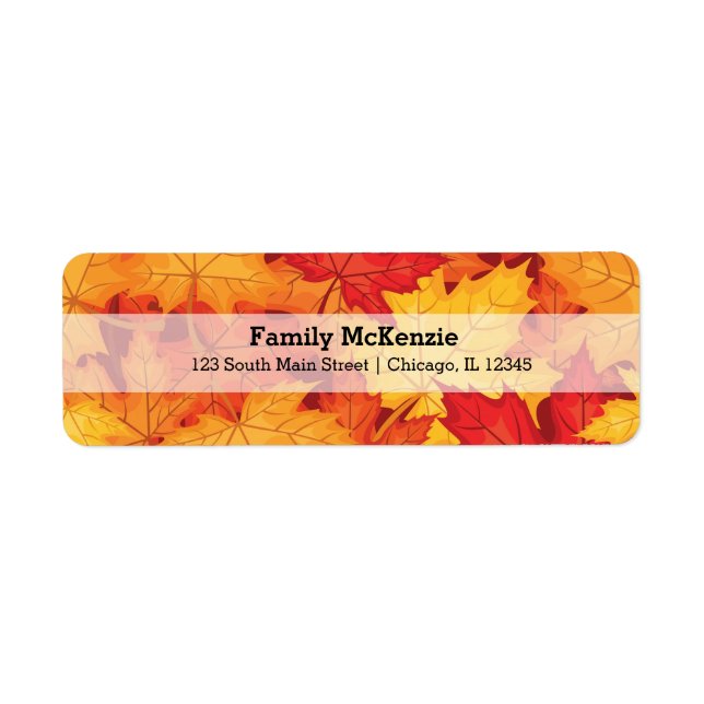 Autumn leaves label (Front)