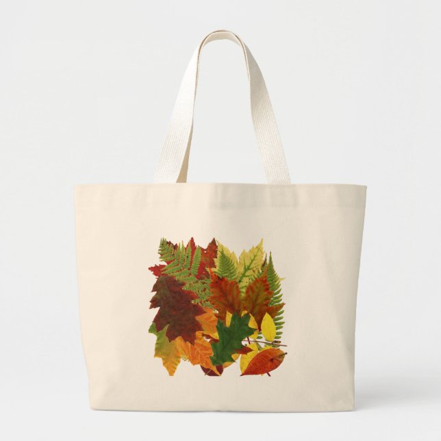 AUTUMN LEAVES LARGE TOTE BAG (Front)