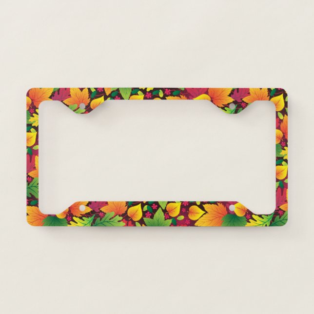 Autumn Leaves License Plate Frame (Front)