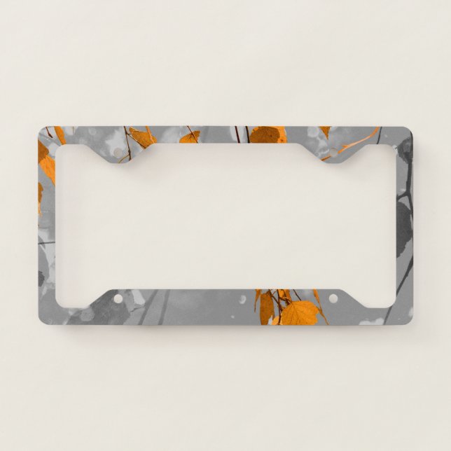 Autumn Leaves License Plate Frame (Front)