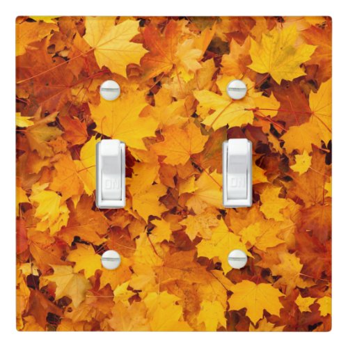 Autumn leaves light switch cover