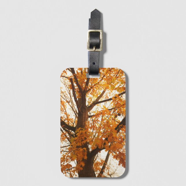Autumn Leaves Luggage Tag (Front Vertical)