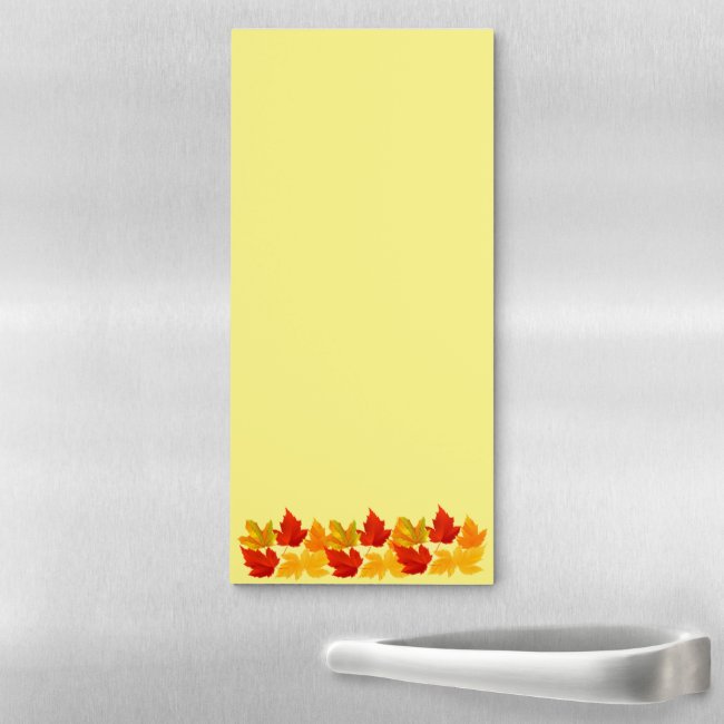 Autumn Leaves Magnetic Notepad
