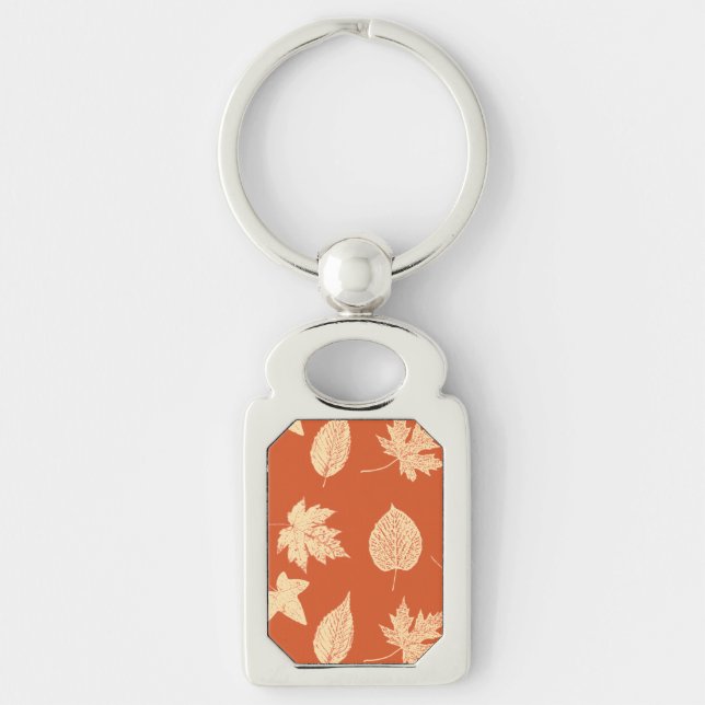 Autumn leaves - mandarin orange keychain (Front)