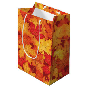 Autumn leaves medium gift bag