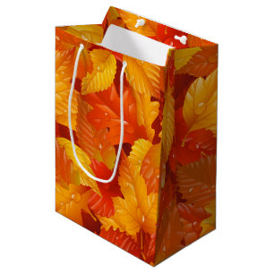 Autumn leaves medium gift bag