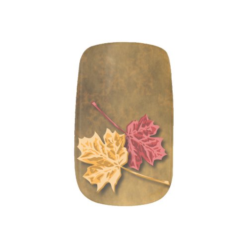 Autumn Leaves Minx Nail Art