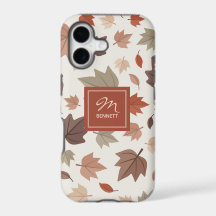 Autumn Leaves Monogram Personalized