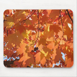 Autumn Leaves mousepad Orange Fall Tree Leaves