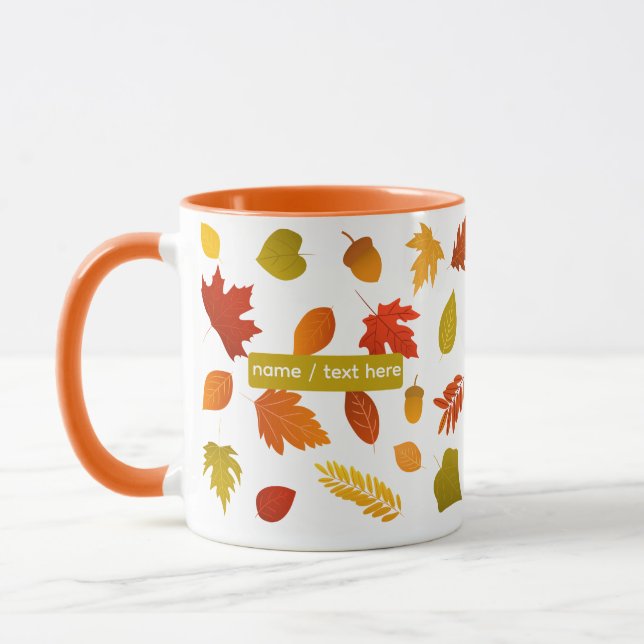 Autumn Leaves Mug – Cozy Season (Left)