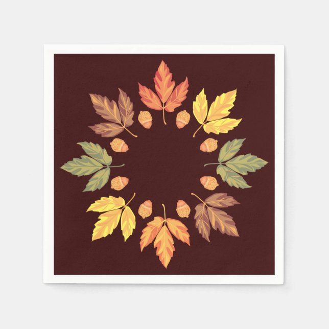 Autumn Leaves Napkins (Front)