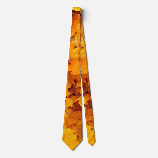 Autumn leaves neck tie (Front)