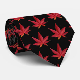 Autumn leaves neck tie