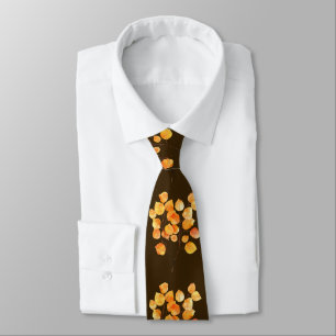 Autumn Leaves Neck Tie – Watercolor Fall Fashion 