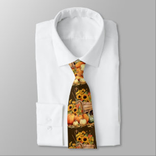 Autumn Leaves Neck Tie – Watercolor Fall Fashion